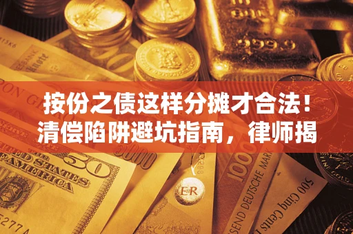 济南按份之债这样分摊才合法！清偿陷阱避坑指南，律师揭秘关键条款