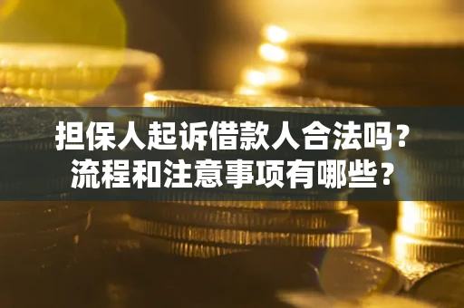 济南担保人起诉借款人合法吗？流程和注意事项有哪些？