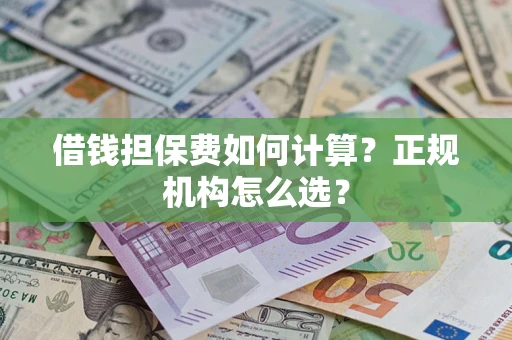 济南借钱担保费如何计算？正规机构怎么选？