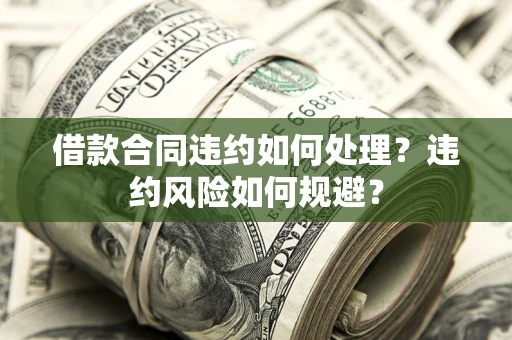 济南借款合同违约如何处理？违约风险如何规避？