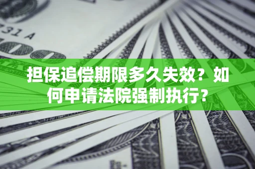 济南担保追偿期限多久失效？如何申请法院强制执行？