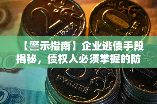 济南【警示指南】企业逃债手段揭秘，债权人必须掌握的防坑宝典