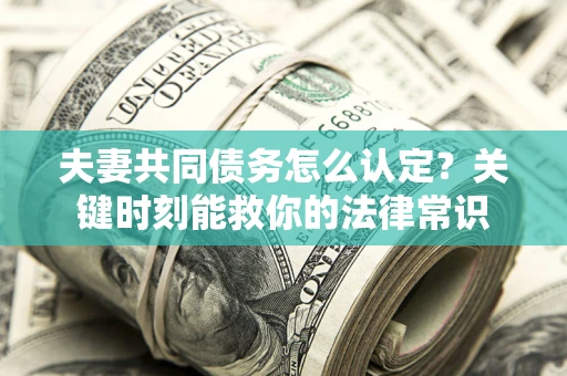 济南夫妻共同债务怎么认定？关键时刻能救你的法律常识