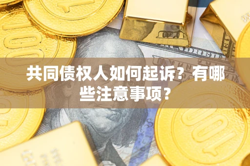济南共同债权人如何起诉？有哪些注意事项？