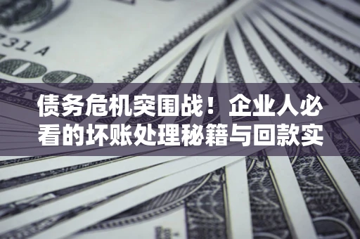 济南债务危机突围战！企业人必看的坏账处理秘籍与回款实战指南